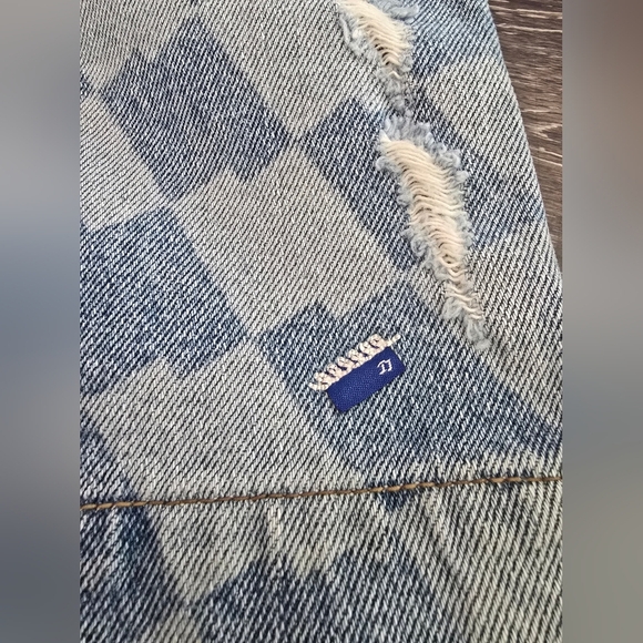 Ader Error distressed checkerboard-print shorts size 32 - Picture 10 of 16